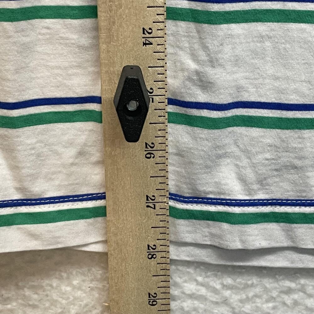 Nike Shirt Mens Large White Green Striped The Nike Tee Embroidered Swoosh Logo - Picture 10 of 11